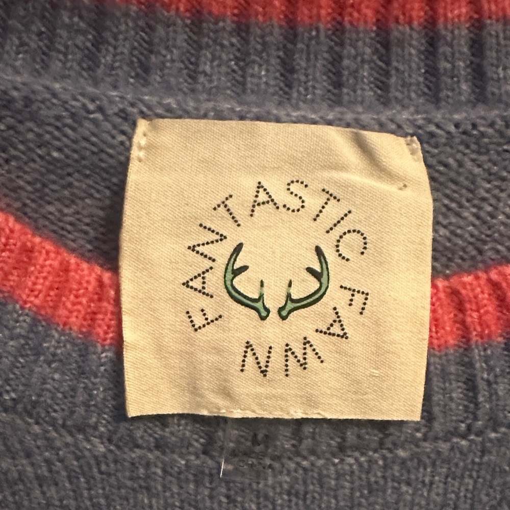 Fantastic Fawn Med Blue/Grey Sweater with Pink Cowboy Boot Design - Picture 2 of 7